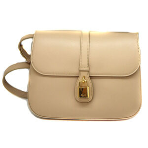 Celine Taboo Shoulder Bag Beige Leather
